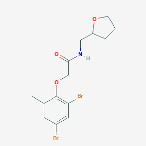 molecular formula C14H17Br2NO3 B322033 2-(2,4-dibromo-6-methylphenoxy)-N-(tetrahydro-2-furanylmethyl)acetamide 