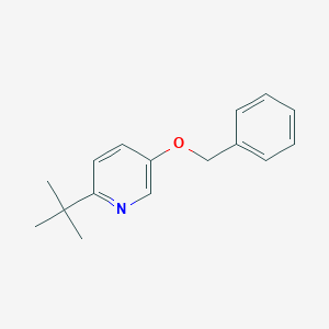 molecular formula C16H19NO B3220331 5-(Benzyloxy)-2-tert-butylpyridine CAS No. 1196074-15-3