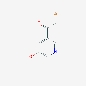 molecular formula C8H8BrNO2 B3220332 2-Bromo-1-(5-methoxypyridin-3-YL)ethanone CAS No. 1196145-15-9