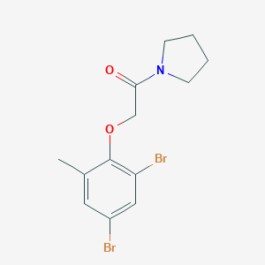molecular formula C13H15Br2NO2 B322034 2-(2,4-Dibromo-6-methylphenoxy)-1-(pyrrolidin-1-yl)ethanone 