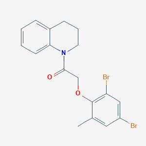 molecular formula C18H17Br2NO2 B322035 2-(2,4-dibromo-6-methylphenoxy)-1-(3,4-dihydroquinolin-1(2H)-yl)ethanone 