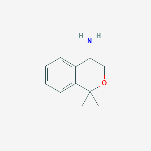 molecular formula C11H15NO B3220353 1,1-Dimethylisochroman-4-amine CAS No. 1196147-35-9