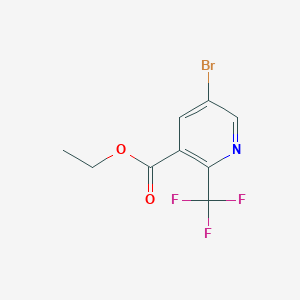 molecular formula C9H7BrF3NO2 B3220395 Ethyl 5-bromo-2-(trifluoromethyl)nicotinate CAS No. 1196153-48-6