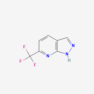 molecular formula C7H4F3N3 B3220396 6-(Trifluoromethyl)-1H-pyrazolo[3,4-B]pyridine CAS No. 1196153-90-8