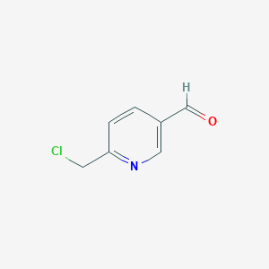 molecular formula C7H6ClNO B3220409 6-(Chloromethyl)nicotinaldehyde CAS No. 1196154-24-1