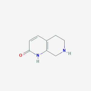 molecular formula C8H10N2O B3220422 5,6,7,8-Tetrahydro-1,7-naphthyridin-2(1H)-one CAS No. 1196154-84-3