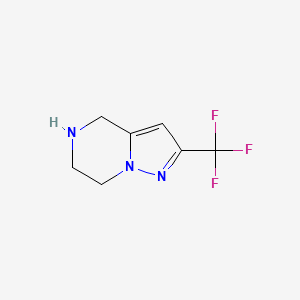 molecular formula C7H8F3N3 B3220426 2-(Trifluoromethyl)-4,5,6,7-tetrahydropyrazolo[1,5-A]pyrazine CAS No. 1196154-97-8