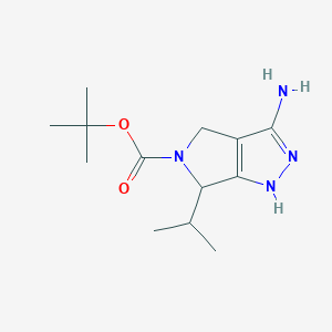 molecular formula C13H22N4O2 B3220428 Tert-butyl 3-amino-6-isopropyl-4,6-dihydropyrrolo[3,4-C]pyrazole-5(1H)-carboxylate CAS No. 1196155-07-3