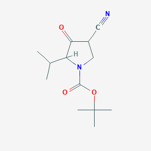molecular formula C13H20N2O3 B3220455 Tert-butyl 4-cyano-2-isopropyl-3-oxopyrrolidine-1-carboxylate CAS No. 1196157-50-2