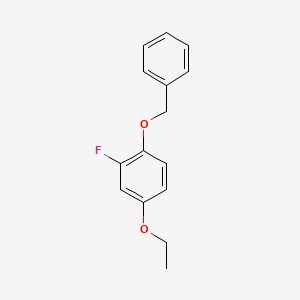 molecular formula C15H15FO2 B3220463 4-乙氧基-2-氟-1-(苯甲氧基)苯 CAS No. 1196486-65-3
