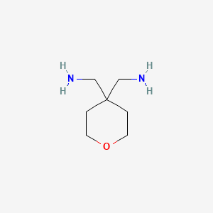 molecular formula C7H16N2O B3220475 [4-(Aminomethyl)oxan-4-yl]methanamine CAS No. 119669-84-0