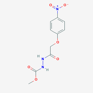 molecular formula C10H11N3O6 B322048 Methyl 2-[(4-nitrophenoxy)acetyl]hydrazinecarboxylate 