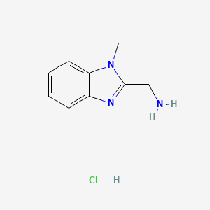 molecular formula C9H12ClN3 B3220504 (1-methyl-1H-benzo[d]imidazol-2-yl)methanamine hydrochloride CAS No. 1197226-91-7