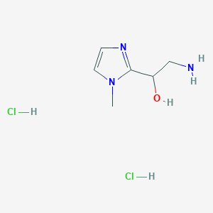 molecular formula C6H13Cl2N3O B3220512 2-Amino-1-(1-methyl-1H-imidazol-2-yl)ethanol dihydrochloride CAS No. 1197228-24-2