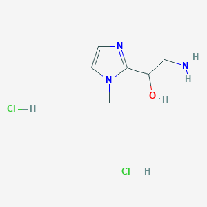 molecular formula C6H13Cl2N3O B3220512 2-氨基-1-(1-甲基-1H-咪唑-2-基)乙醇二盐酸盐 CAS No. 1197228-24-2