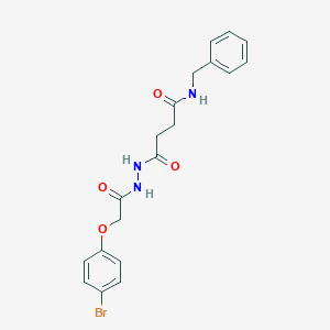 molecular formula C19H20BrN3O4 B322052 N-benzyl-4-{2-[(4-bromophenoxy)acetyl]hydrazino}-4-oxobutanamide 
