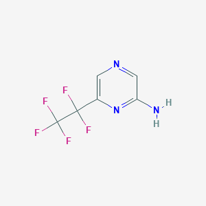 molecular formula C6H4F5N3 B3220527 6-(Perfluoroethyl)pyrazin-2-amine CAS No. 1197233-64-9