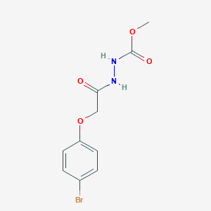 molecular formula C10H11BrN2O4 B322053 Methyl 2-[(4-bromophenoxy)acetyl]hydrazinecarboxylate 