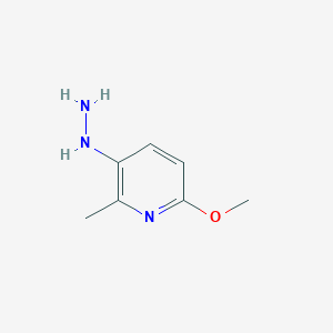 molecular formula C7H11N3O B3220537 3-Hydrazinyl-6-methoxy-2-methylpyridine CAS No. 1197371-84-8