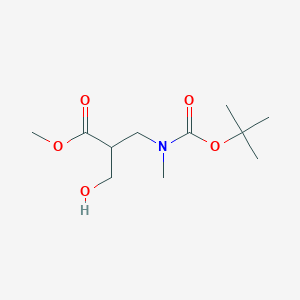 molecular formula C11H21NO5 B3220545 Methyl 3-{[(tert-butoxy)carbonyl](methyl)amino}-2-(hydroxymethyl)propanoate CAS No. 119740-96-4