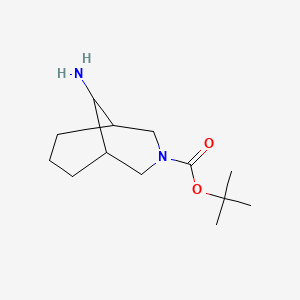 molecular formula C13H24N2O2 B3220569 Tert-butyl 9-amino-3-azabicyclo[3.3.1]nonane-3-carboxylate CAS No. 1198466-20-4