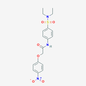 molecular formula C18H21N3O6S B322057 N-[4-(diethylsulfamoyl)phenyl]-2-(4-nitrophenoxy)acetamide 