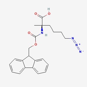 molecular formula C22H24N4O4 B3220577 (R)-N-Fmoc-2-(4'-azidobutyl)alanine CAS No. 1198791-54-6