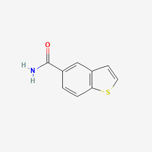 molecular formula C9H7NOS B3220593 1-苯并噻吩-5-甲酰胺 CAS No. 1199-25-3