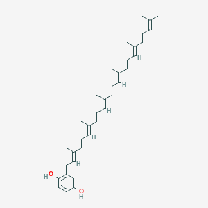 molecular formula C36H54O2 B3220624 2-[(2E,6E,10E,14E,18E)-3,7,11,15,19,23-hexamethyltetracosa-2,6,10,14,18,22-hexaenyl]benzene-1,4-diol CAS No. 119980-00-6
