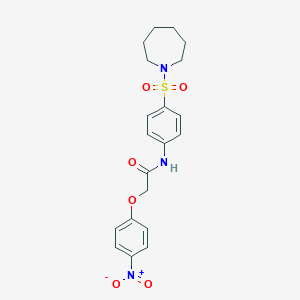 molecular formula C20H23N3O6S B322064 N-[4-(azepan-1-ylsulfonyl)phenyl]-2-(4-nitrophenoxy)acetamide 