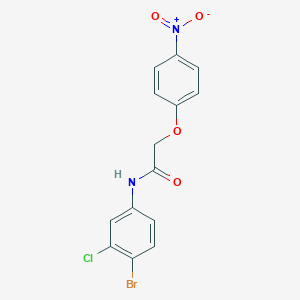molecular formula C14H10BrClN2O4 B322067 N-(4-bromo-3-chlorophenyl)-2-(4-nitrophenoxy)acetamide 