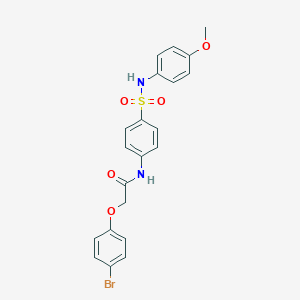 molecular formula C21H19BrN2O5S B322069 2-(4-bromophenoxy)-N-{4-[(4-methoxyanilino)sulfonyl]phenyl}acetamide 