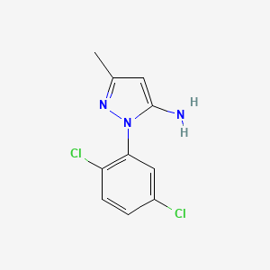molecular formula C10H9Cl2N3 B3220700 2-(2,5-Dichlorophenyl)-5-methyl-2H-pyrazole-3-amine CAS No. 120181-15-9