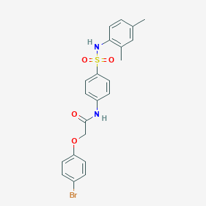 molecular formula C22H21BrN2O4S B322071 2-(4-bromophenoxy)-N-{4-[(2,4-dimethylanilino)sulfonyl]phenyl}acetamide 