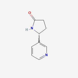 molecular formula C9H10N2O B3220736 (R)-5-pyridin-3-ylpyrrolidin-2-one CAS No. 120203-40-9