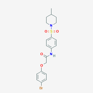 molecular formula C20H23BrN2O4S B322077 2-(4-bromophenoxy)-N-{4-[(4-methylpiperidin-1-yl)sulfonyl]phenyl}acetamide 