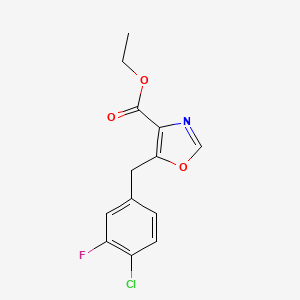 Ethyl 5-(4-chloro-3-fluorobenzyl)oxazole-4-carboxylate