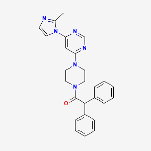 1-(4-(6-(2-methyl-1H-imidazol-1-yl)pyrimidin-4-yl)piperazin-1-yl)-2,2-diphenylethanone