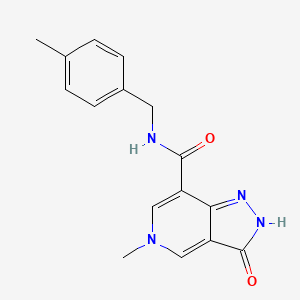 5-methyl-N-(4-methylbenzyl)-3-oxo-3,5-dihydro-2H-pyrazolo[4,3-c]pyridine-7-carboxamide