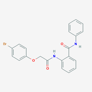 molecular formula C21H17BrN2O3 B322083 2-{[(4-bromophenoxy)acetyl]amino}-N-phenylbenzamide 