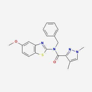 N-benzyl-N-(5-methoxybenzo[d]thiazol-2-yl)-1,4-dimethyl-1H-pyrazole-3-carboxamide