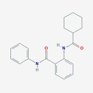 molecular formula C20H22N2O2 B322089 2-[(cyclohexylcarbonyl)amino]-N-phenylbenzamide 