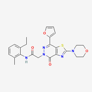 molecular formula C24H25N5O4S B3220896 N-(2-ethyl-6-methylphenyl)-2-(7-(furan-2-yl)-2-morpholino-4-oxothiazolo[4,5-d]pyridazin-5(4H)-yl)acetamide CAS No. 1203317-72-9