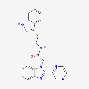 N-(2-(1H-indol-3-yl)ethyl)-2-(2-(pyrazin-2-yl)-1H-benzo[d]imidazol-1-yl)acetamide