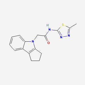 2-(2,3-dihydrocyclopenta[b]indol-4(1H)-yl)-N-(5-methyl-1,3,4-thiadiazol-2-yl)acetamide