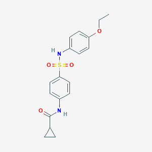 molecular formula C18H20N2O4S B322092 N-{4-[(4-ethoxyphenyl)sulfamoyl]phenyl}cyclopropanecarboxamide 
