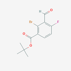 molecular formula C12H12BrFO3 B3220939 Benzoic acid, 2-bromo-4-fluoro-3-formyl-, 1,1-dimethylethyl ester CAS No. 1203662-35-4