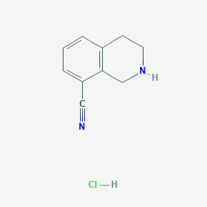 molecular formula C10H11ClN2 B3220942 1,2,3,4-Tetrahydroisoquinoline-8-carbonitrile hydrochloride CAS No. 1203682-31-8