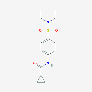 molecular formula C14H20N2O3S B322097 N-[4-(diethylsulfamoyl)phenyl]cyclopropanecarboxamide 