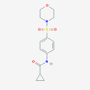 molecular formula C14H18N2O4S B322098 N-[4-(morpholin-4-ylsulfonyl)phenyl]cyclopropanecarboxamide 